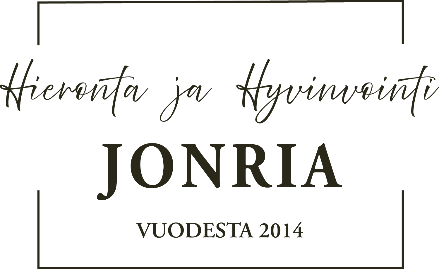 Hieronta ja hyvinvointi Jonria jonria vuodesta 2014 tummanvihrea
